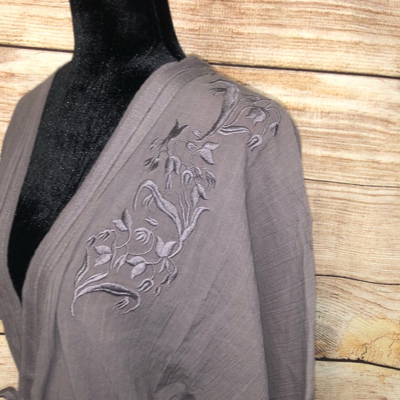 Love Stitch Open Cardigan with Tie - Picture 3 of 6